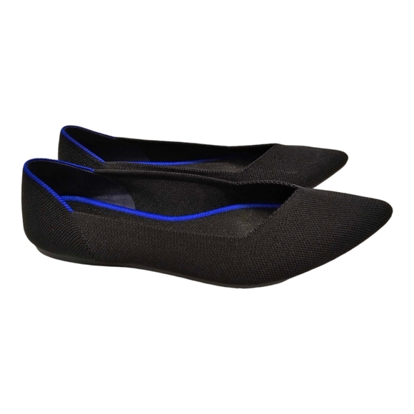 Rothy's Womens The Point Shoes Black Solid Knit Ballet Flats SZ 9.5 - Picture 6 of 10
